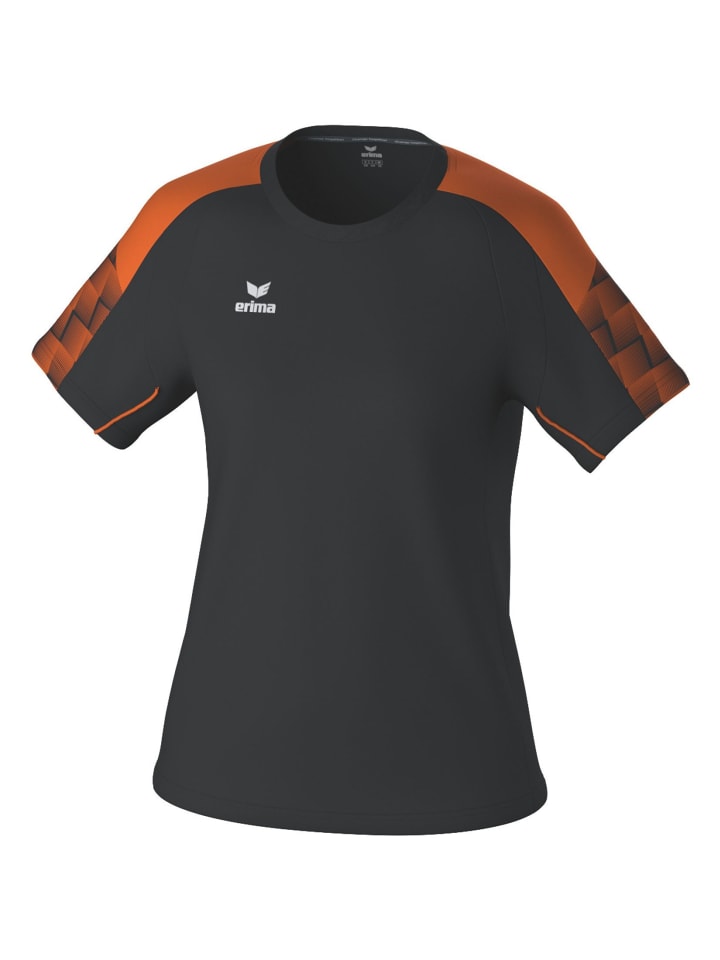 Damen T-Shirt in schwarz/orange