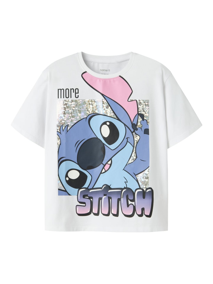 Stitch T-Shirt NKFFORA Disney in bright white