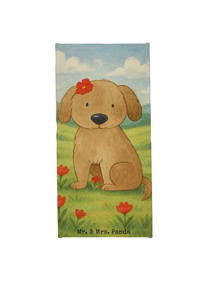 Handtuch Hund Dame Design ohne Spruch in Weiß