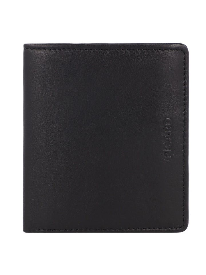 Brooklyn Geldbörse Leder 9 cm schwarz