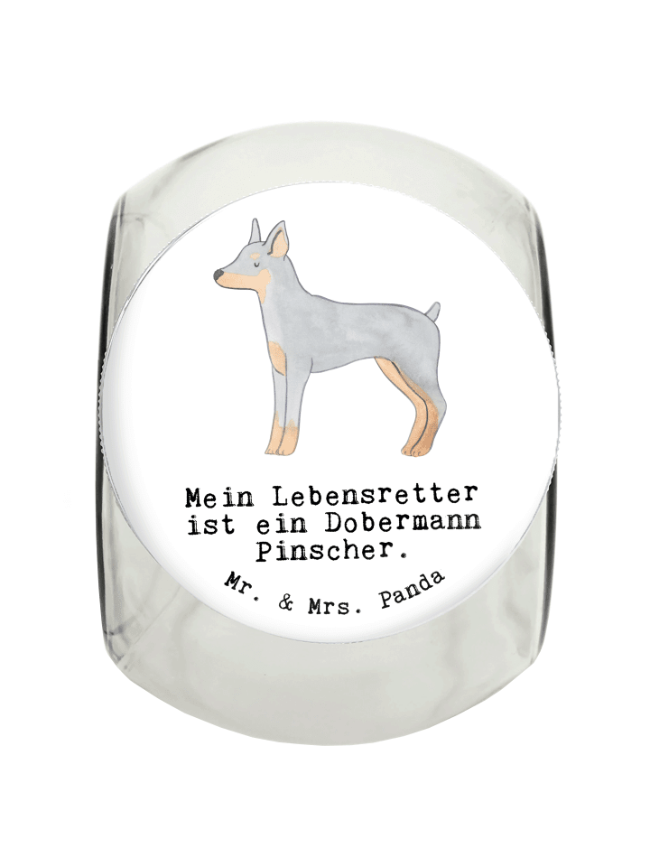 Leckerli Glas Dobermann Pinscher Lebensretter m... in Weiß