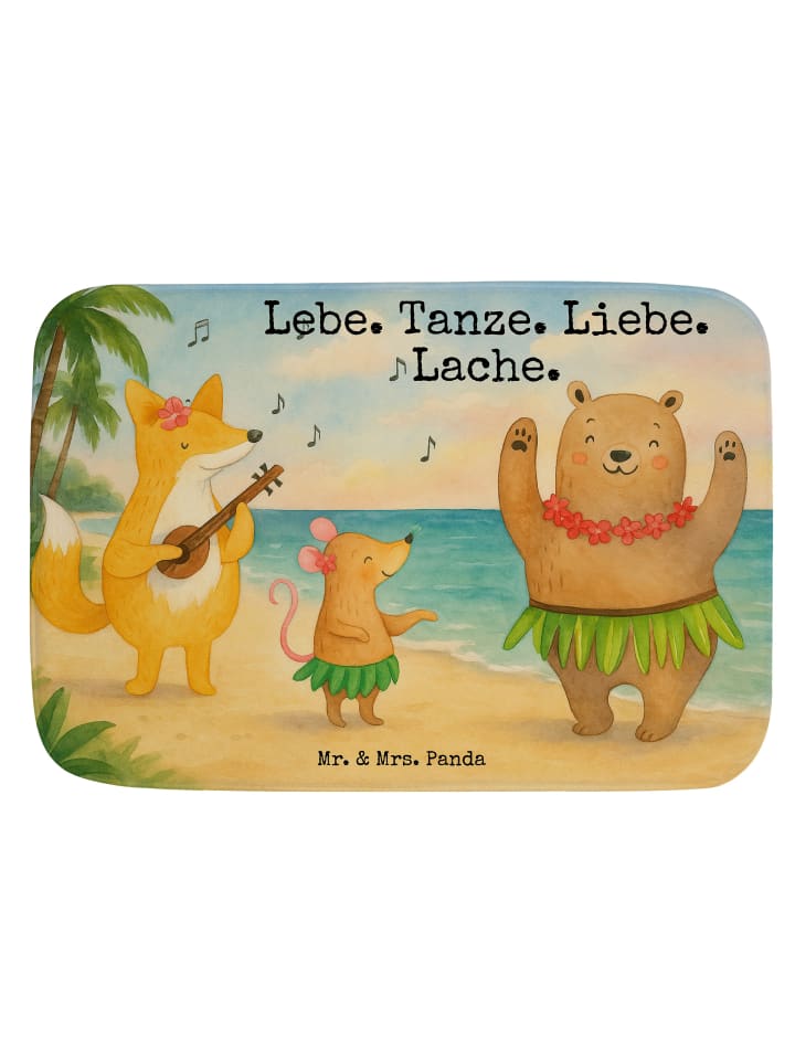 Badezimmerteppich Waldtiere Aloha Design mit Sp... in Weiß