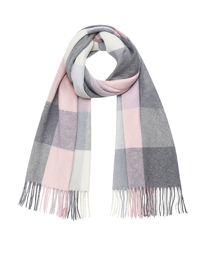 Weicher Schal mit Fransen - Modischer Winter-Accessoire for Damen in Beige