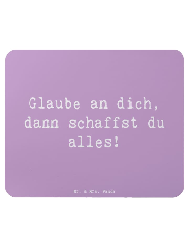 Mauspad Spruch Angst überwinden mit Spruch in Lavendeltraum
