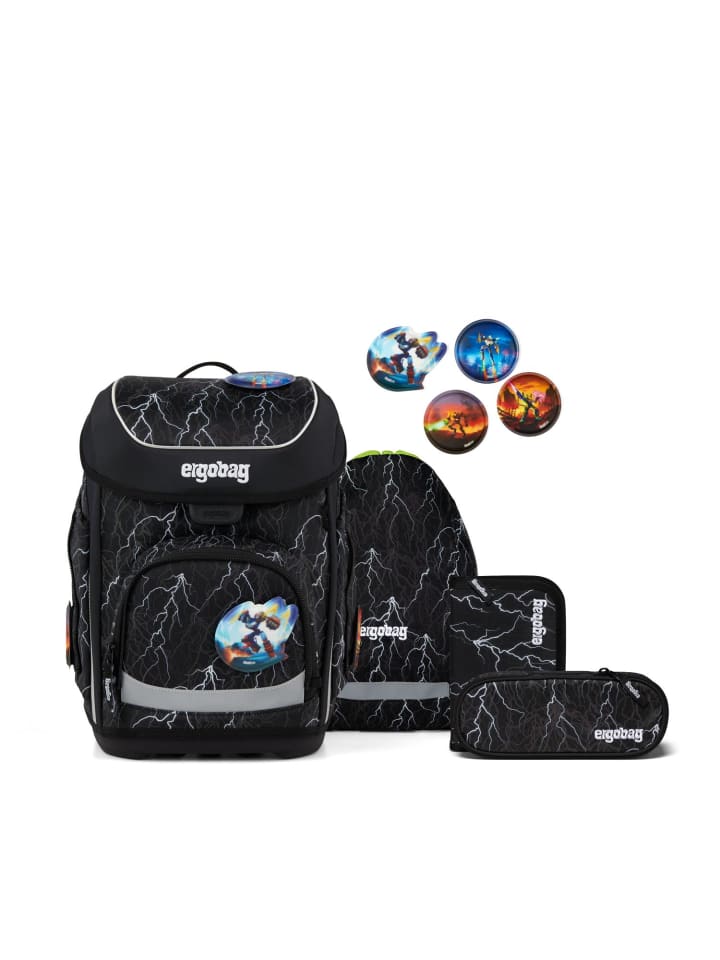 ergobag cubo Schulranzen-Set Super ReflektBär