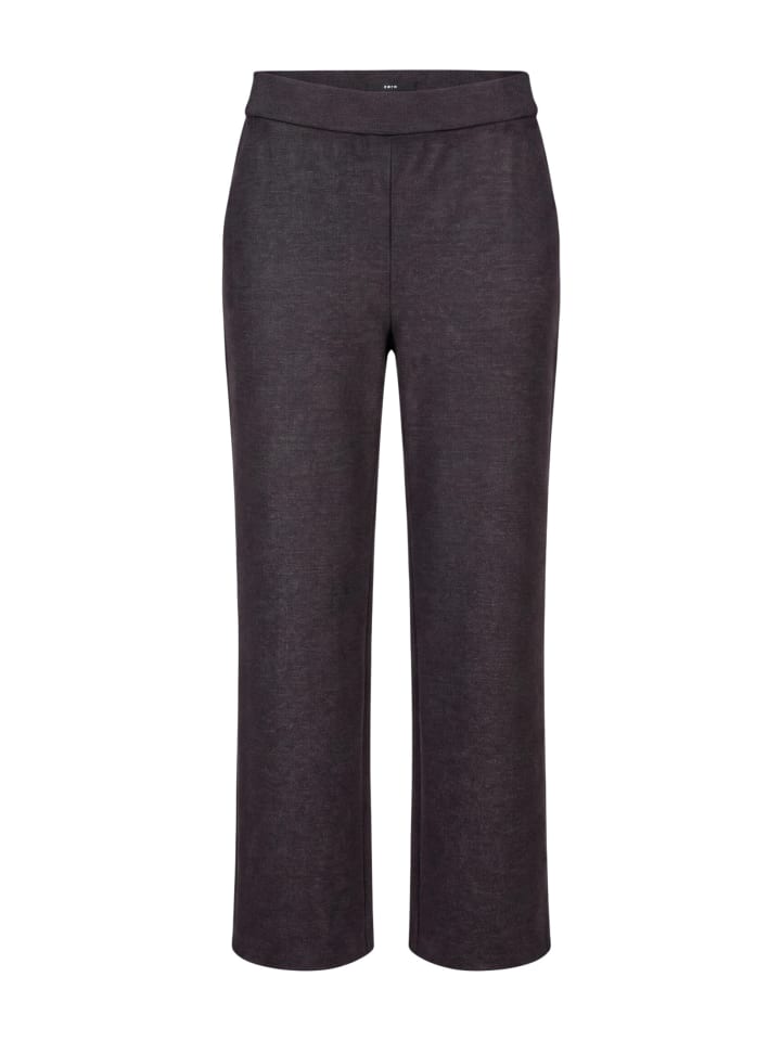 Casual-Hose mit weitem Bein in Anthracite Melange
