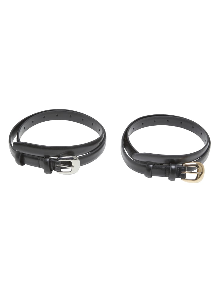 Belt in black/silver+black/gold