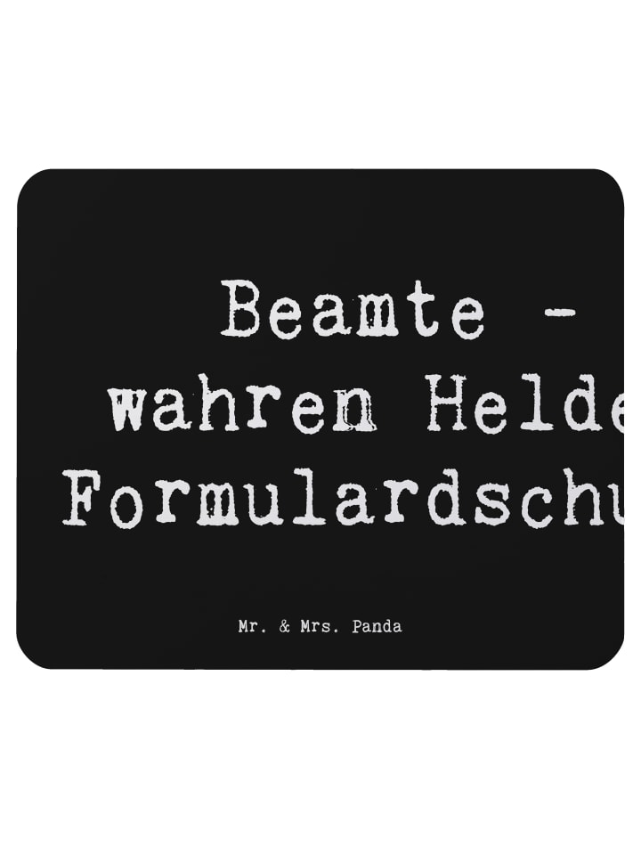 Mouse Pad Spruch Beamtin Heldin mit Spruch in Schwarz