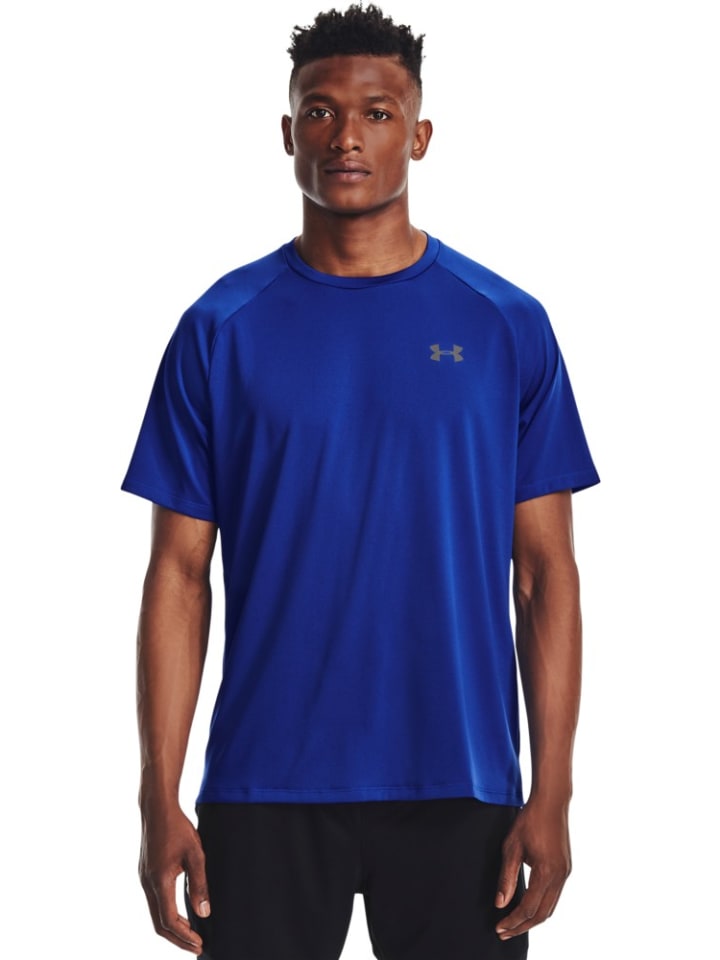 T-Shirt "UA Tech 2.0 Oberteil, kurzärmlig" in Blau