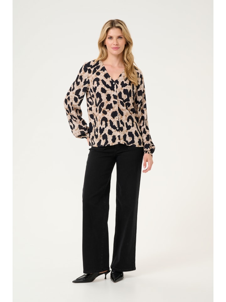 Bluse langarm KAmaira Regular fit in Large Animal Print
