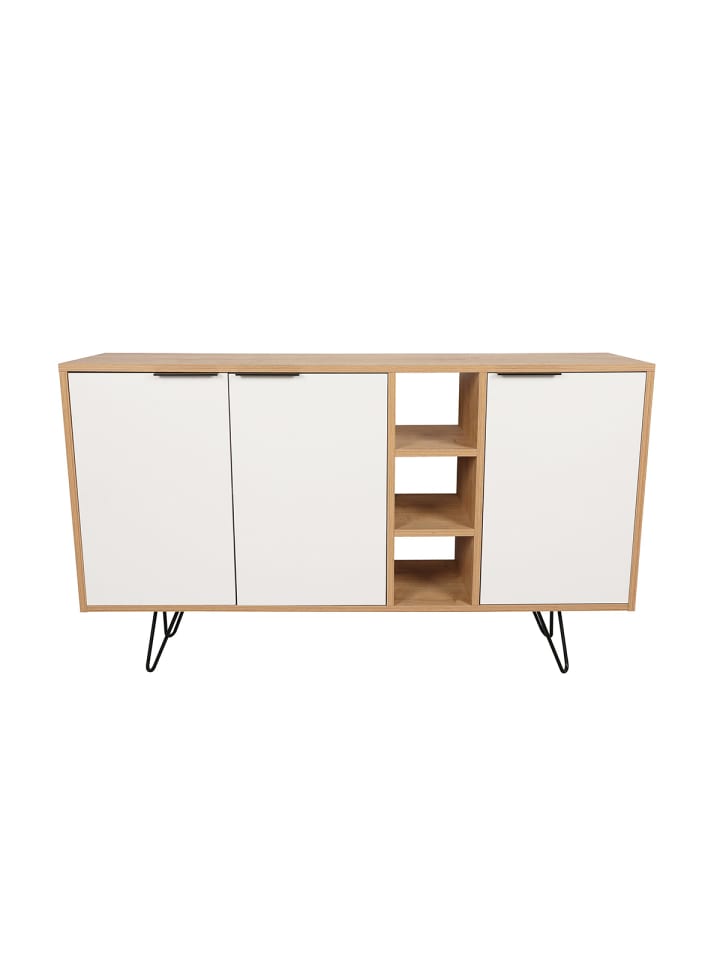 Sideboard CLARA in Weiß - (W)142 x (H)83 x (L)35,6 cm