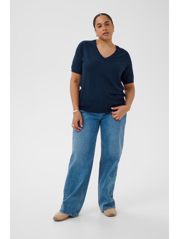 Strickpullover kurzarm KCLIZZY Regular fit in Midnight Marine