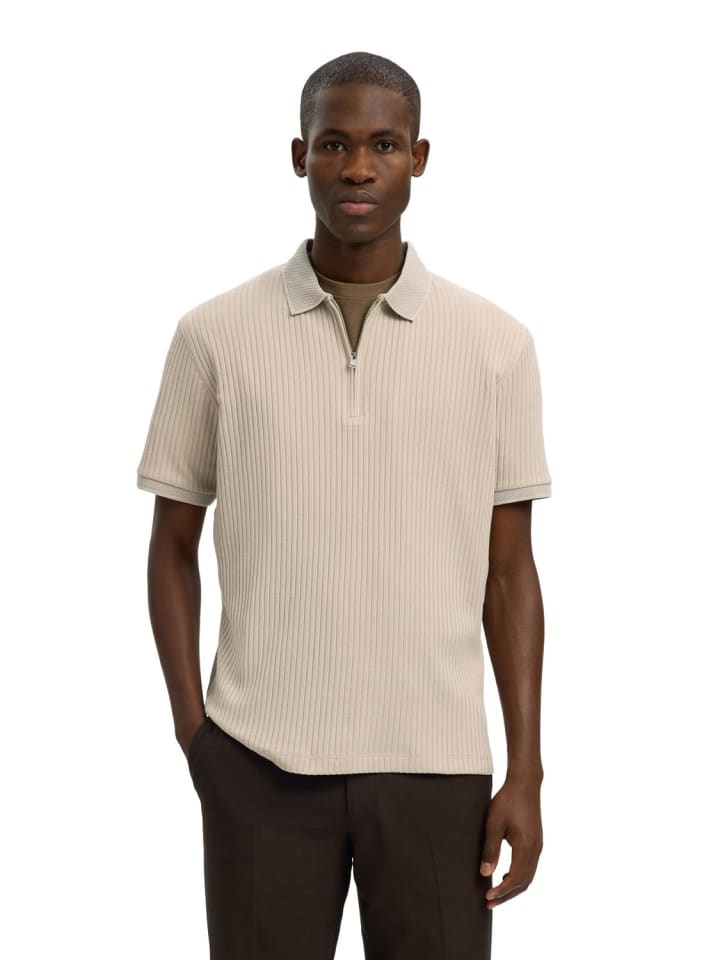 Poloshirt SLMFAVE STRUCTURE SS POLO in Grau