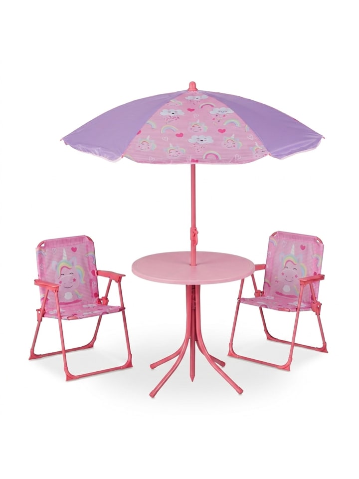 Camping Kindersitzgruppe "Einhorn" in Pink