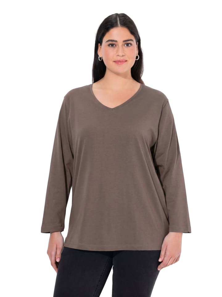 Shirt in dunkles taupe