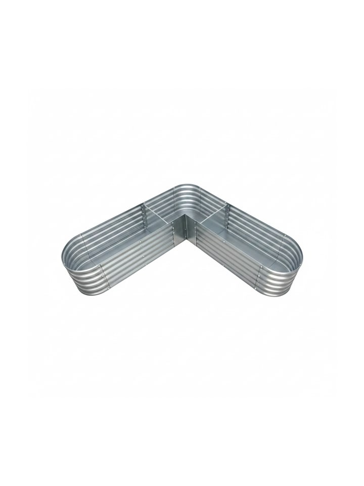 Hochbeet in Silber - (B)203 x (H)43 x (T)203 cm