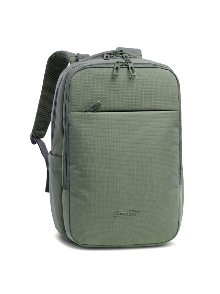 BestWay Daypack 41 cm Laptopfach khaki-schilf
