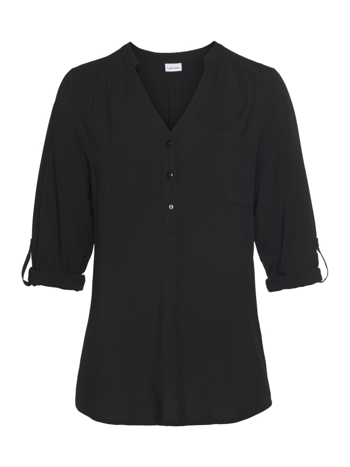 Schlupfbluse in schwarz