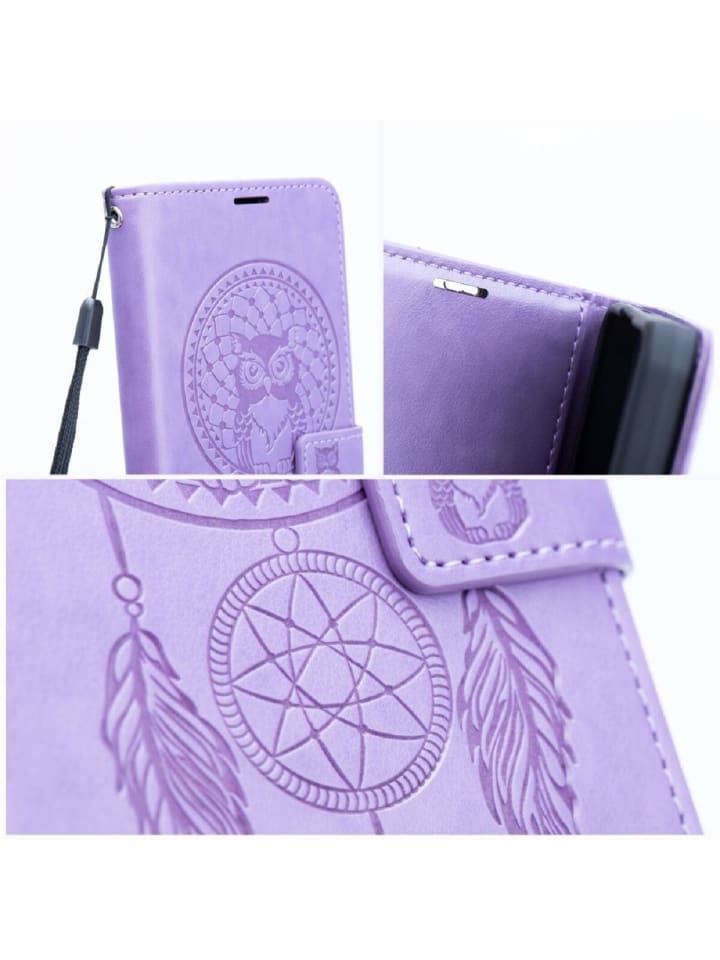Elegante Buch-Tasche Hülle Fancy "Mezzo"Book-Style Kartenfächer in Lila