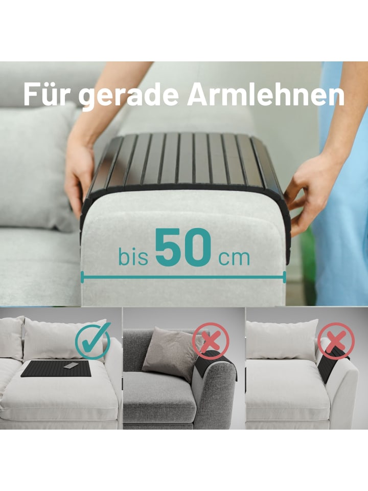 Couch Armlehnentisch Sofa Getränkehalter Ablage Sofatablett Sofa