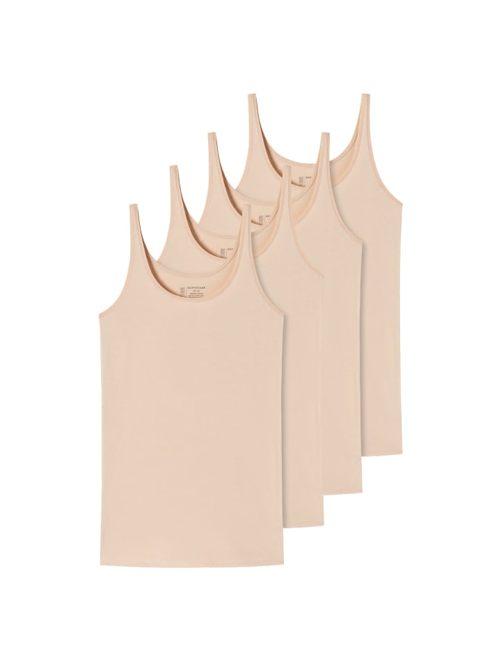 T-Shirt 4er Pack in Beige (Sand)