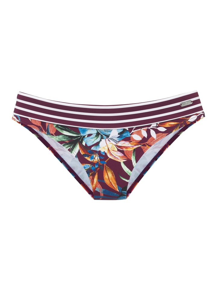 Badehose in bordeaux bedruckt