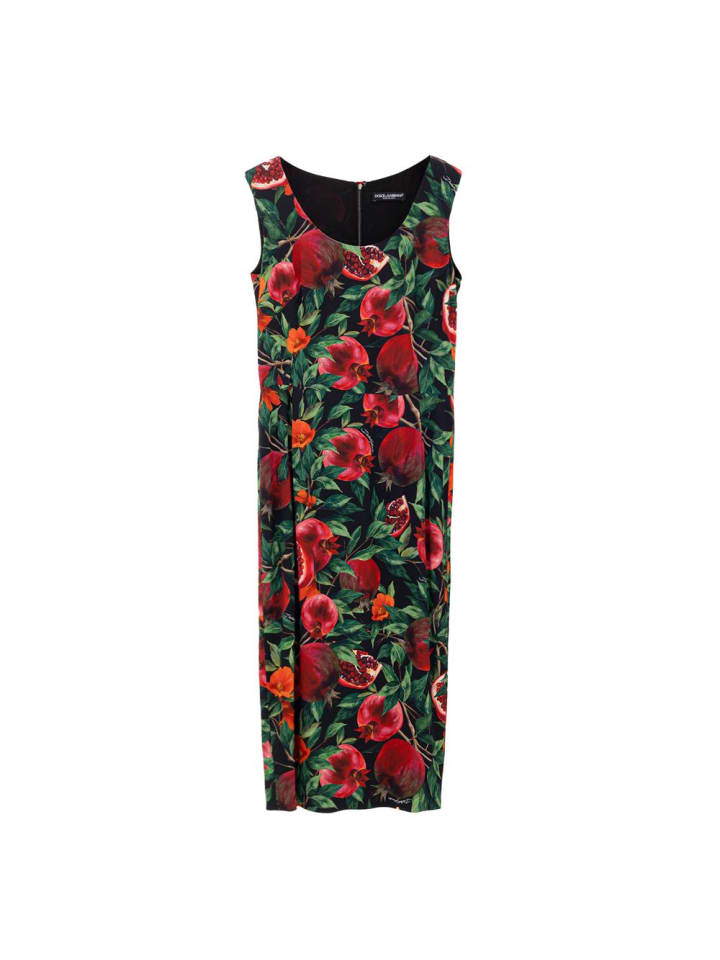 Zweifarbig Viskose Lang Kleid