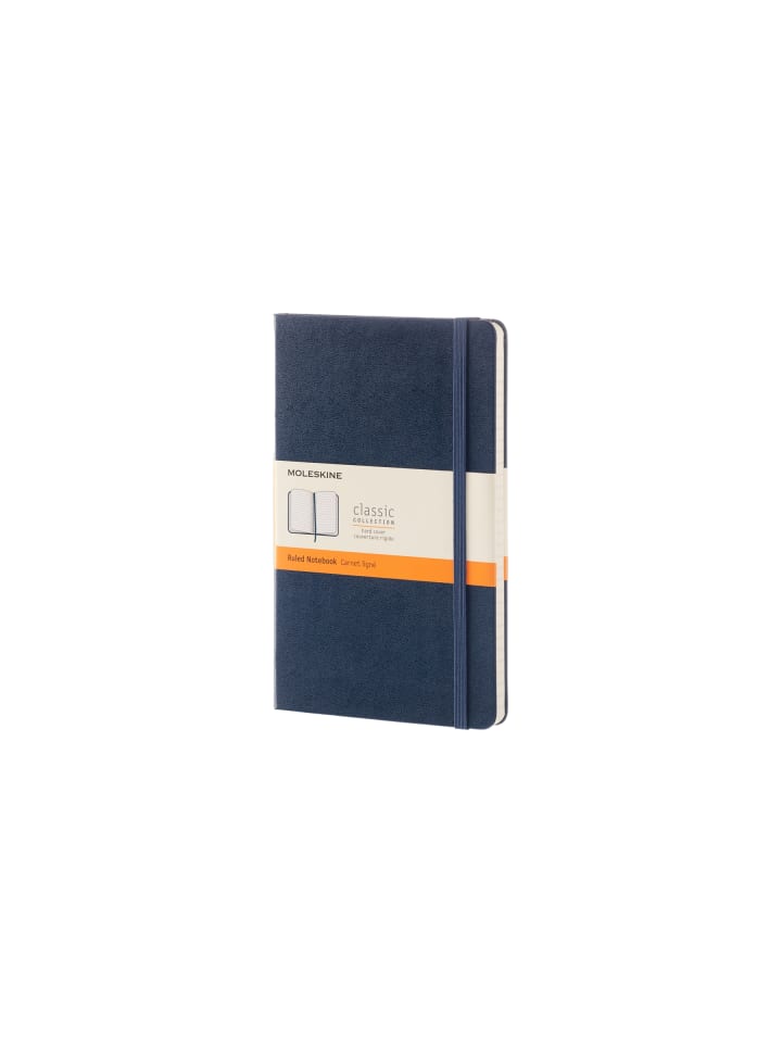 Notizbuch mit festem Einband, 70g-Papier Liniert "Classic" in Saphir