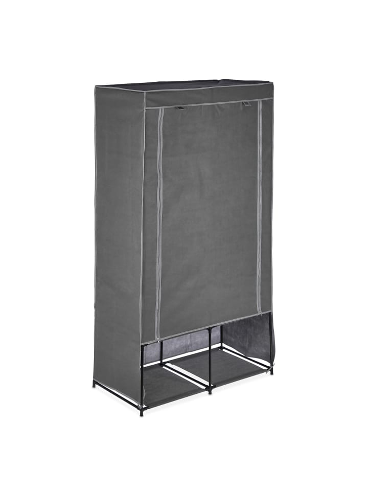 Stoffschrank in Anthrazit - (B)90 x (H)172 x (T)45 cm