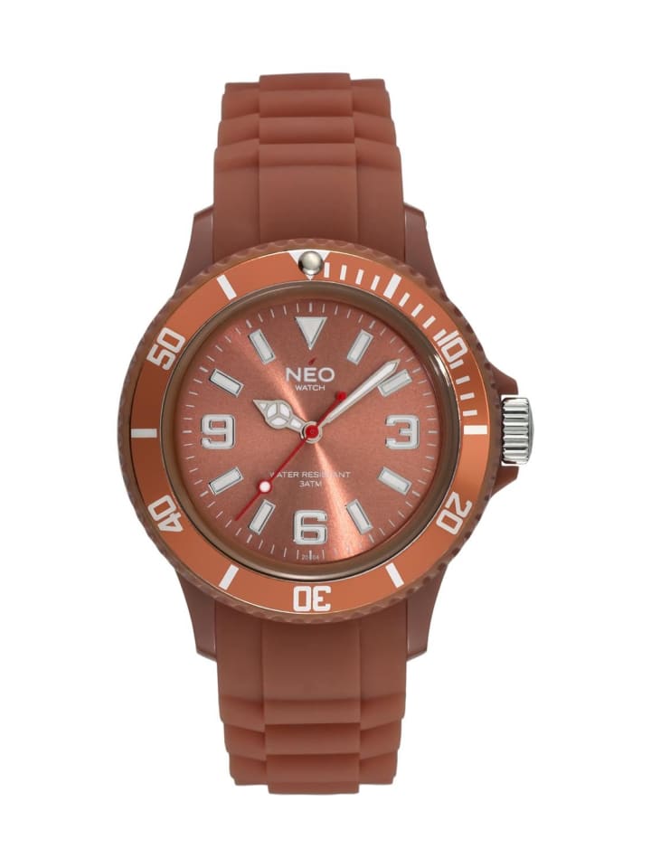 NEO Watch Armbanduhr aus Kunststoff in Hellbraun