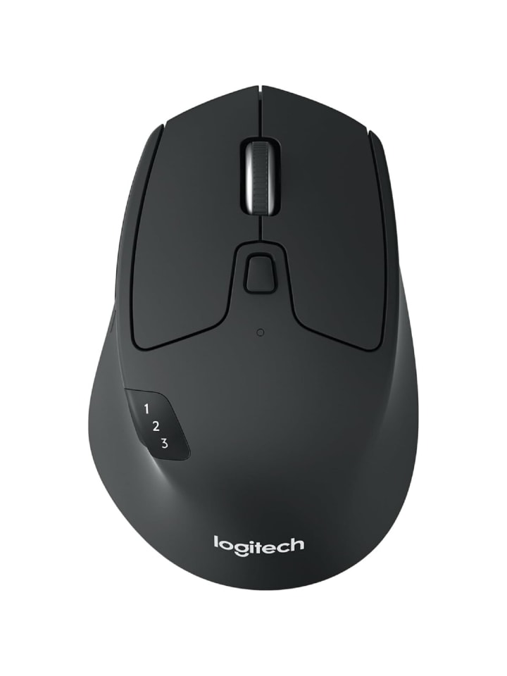 Multifunktionale Maus mit hyperschnellem Scrollrad und in Schwarz