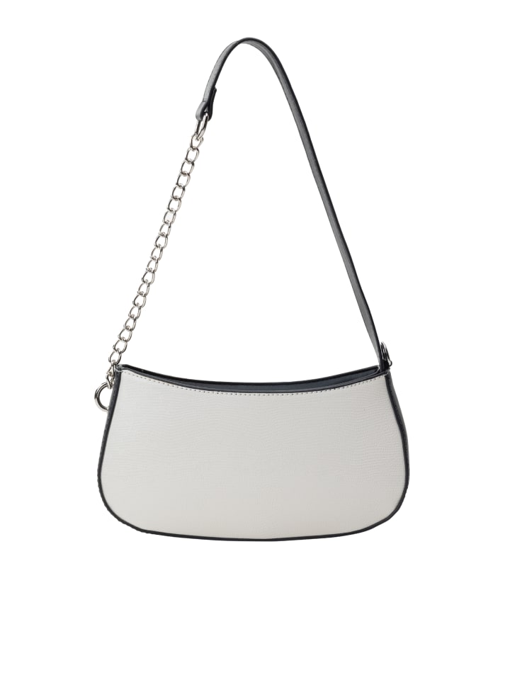 Damen Schultertasche in Weiss Schwarz