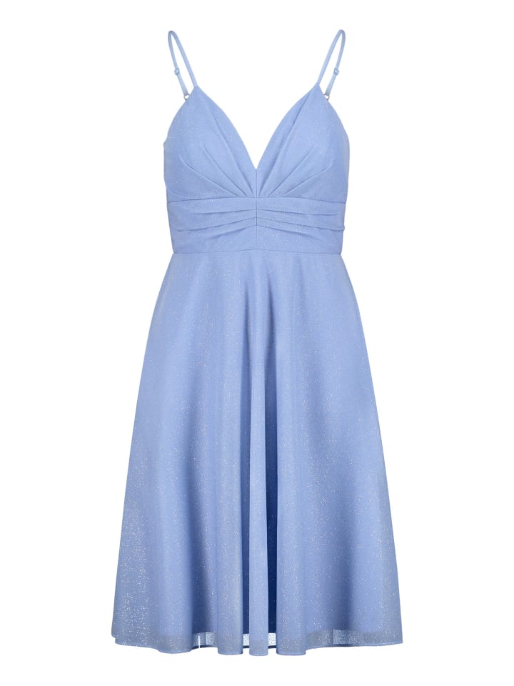 Cocktailkleid knöchellang in Blue/Silver