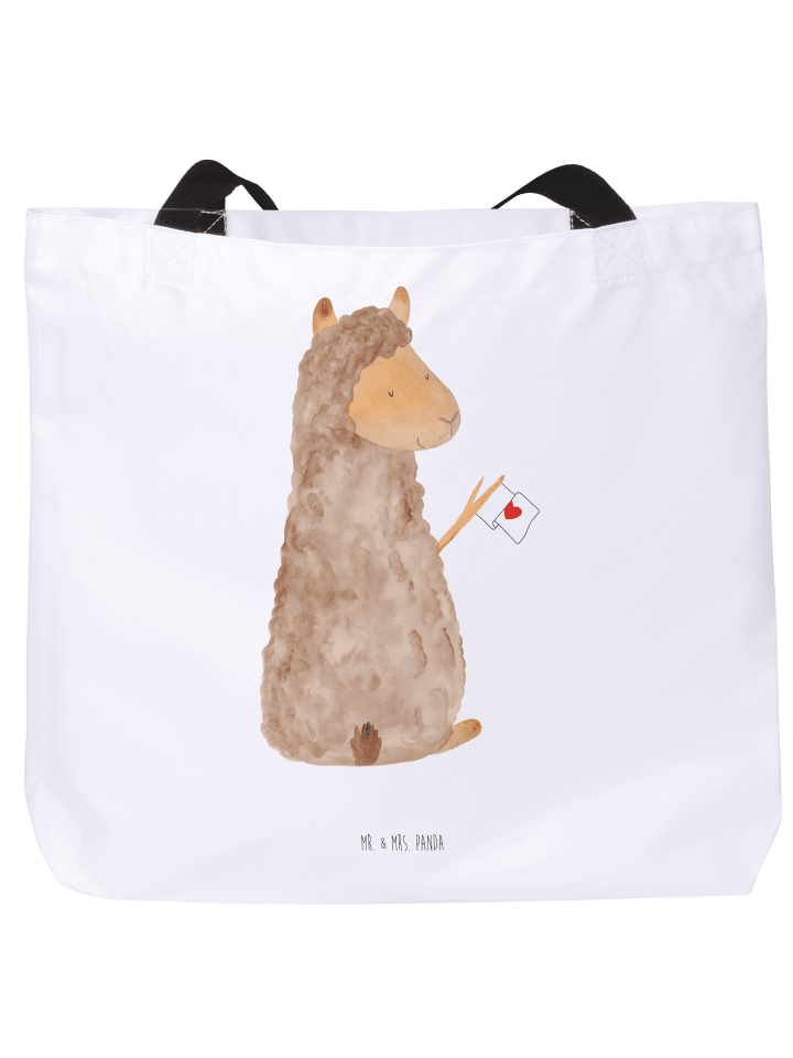 Tasche Alpaka Fahne ohne Spruch in Weiß