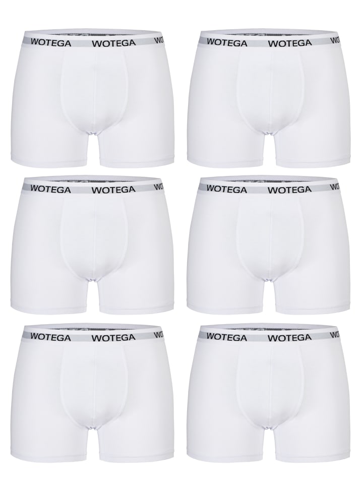 6er-Set: Boxershorts Joe in Weiß