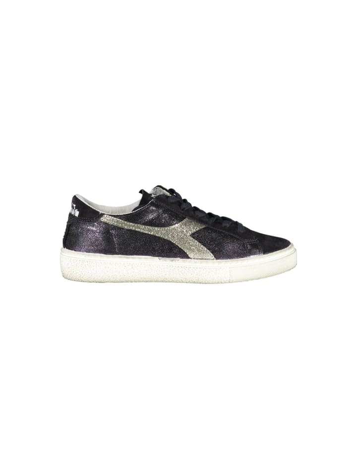 Schwarz Leder Damen Sneaker