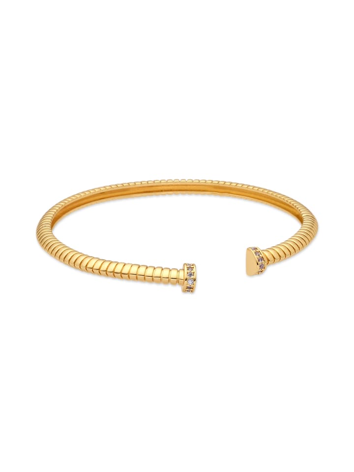 Luxenter bracelet with sparkling zirconia, 18-carat yellow gold finish - Aih