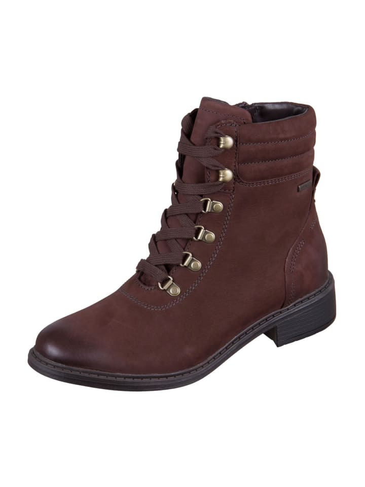 Schnürstiefeletten in Braun