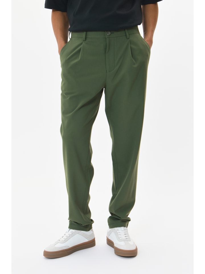 Casual Hose MAkian Gerade Passform in Thyme