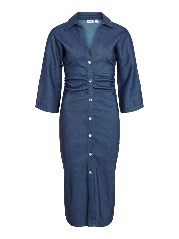 Maxikleid in Dark Medium Blue Denim1