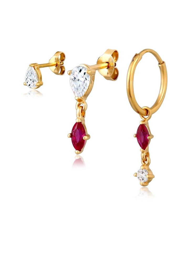 Ohrringe 925 Sterling Silber in Gold