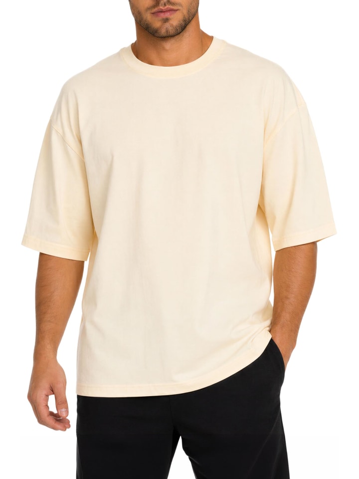 Herren Oversized T-Shirt in Beige