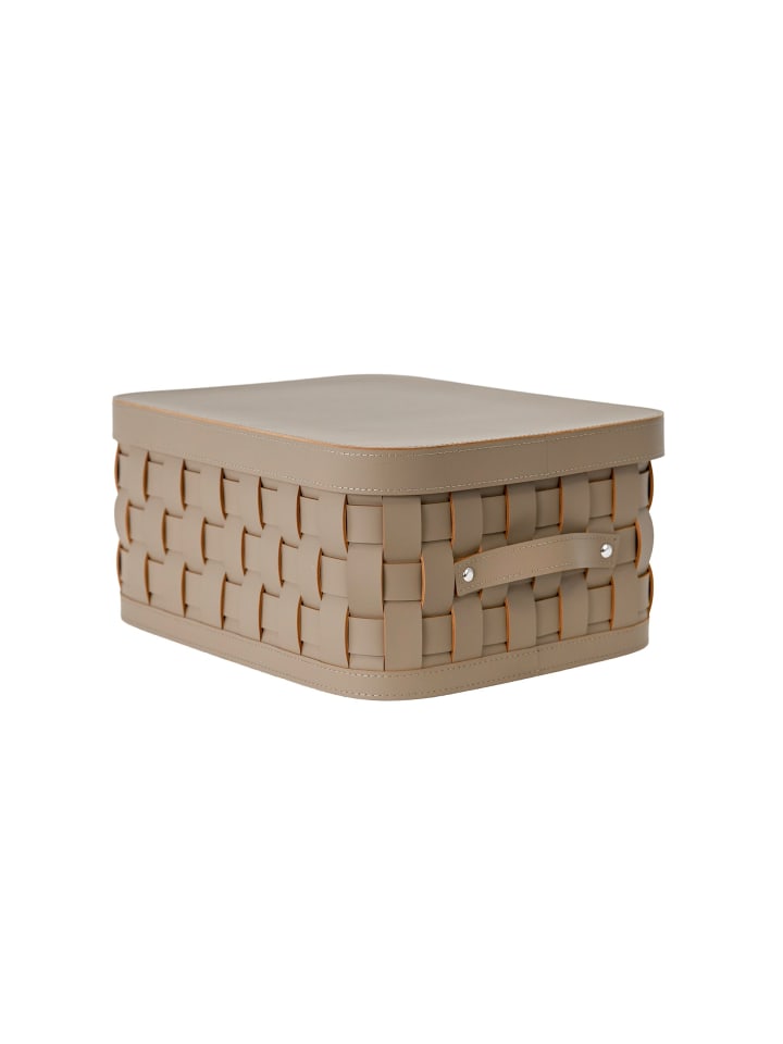 Dekorativer Korb 3306 in Dunkler Nerz – (B)45 x (H)20 x (T)35 cm