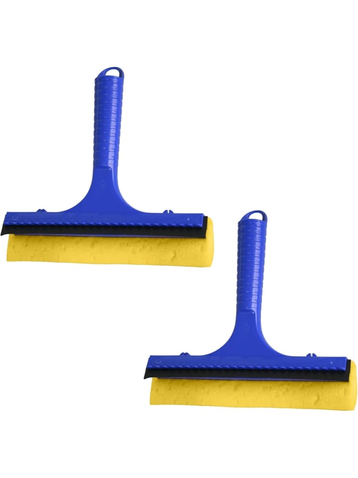 Novaliv 2X Scheibenabzieher Auto 20 cm Blau Kunststoff mit Abziehlippe in blau