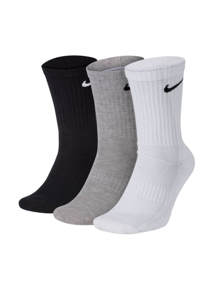 Socken 3er Pack in Schwarz/Grau/Weiß