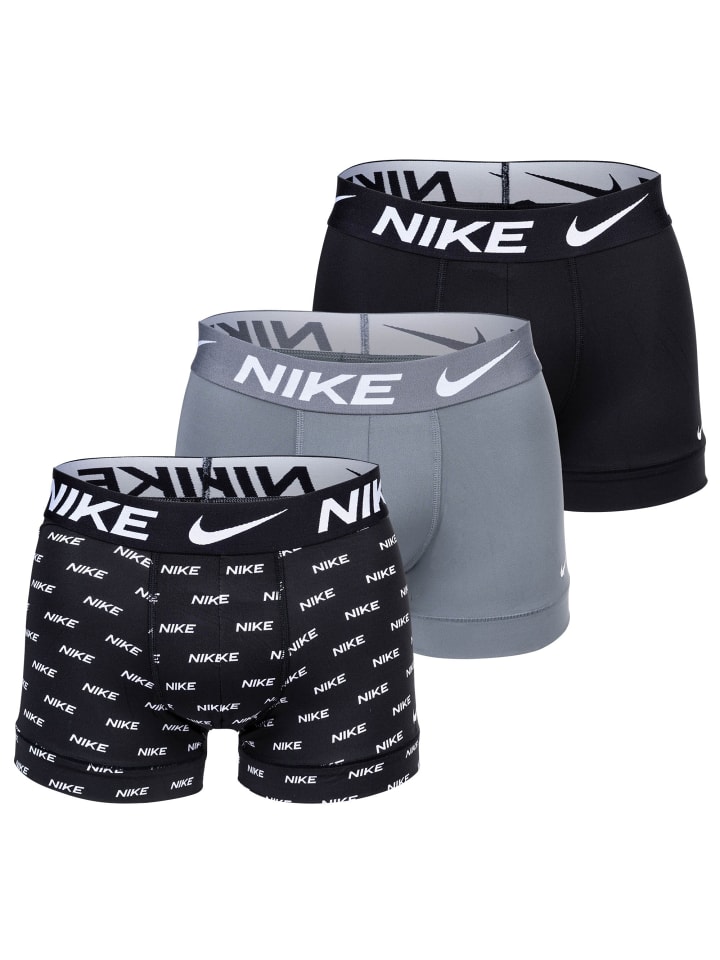 Boxershort 3er Pack in Schwarz/Grau/Logo