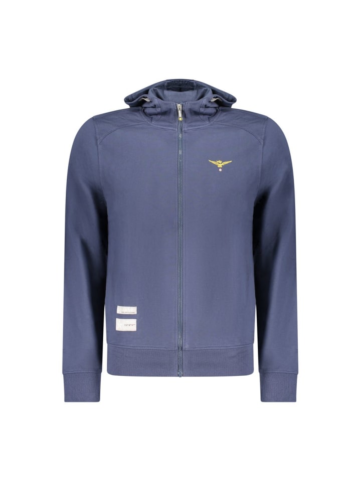 Blau Baumwolle Herren Sweatshirt