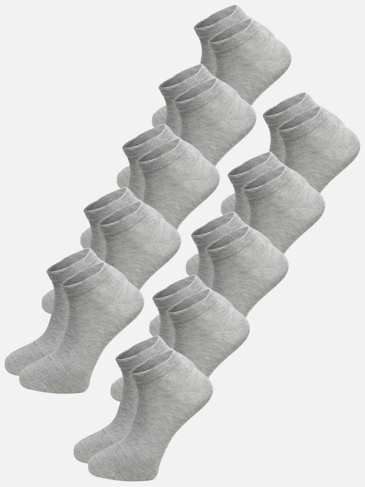 Tazzio Herren Sneaker Socken 10er-Pack A906 (Grau, 35-38)