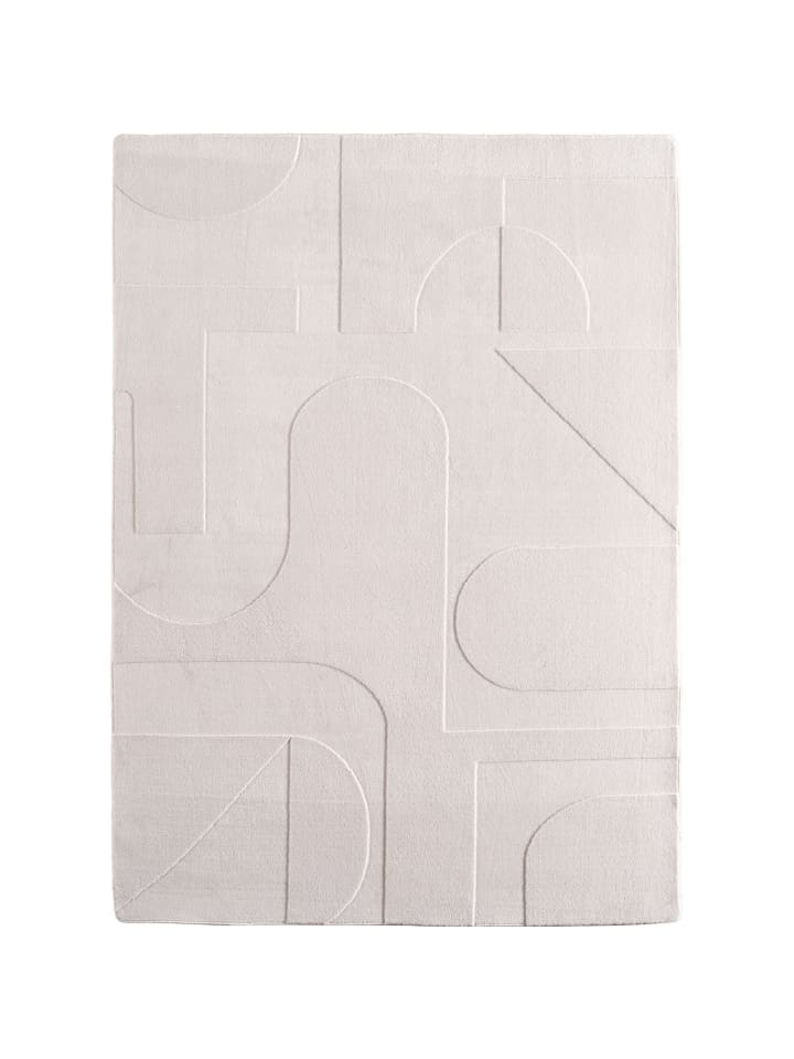 Kurzflor Teppich Pompei 1614, rechteckig - Creme