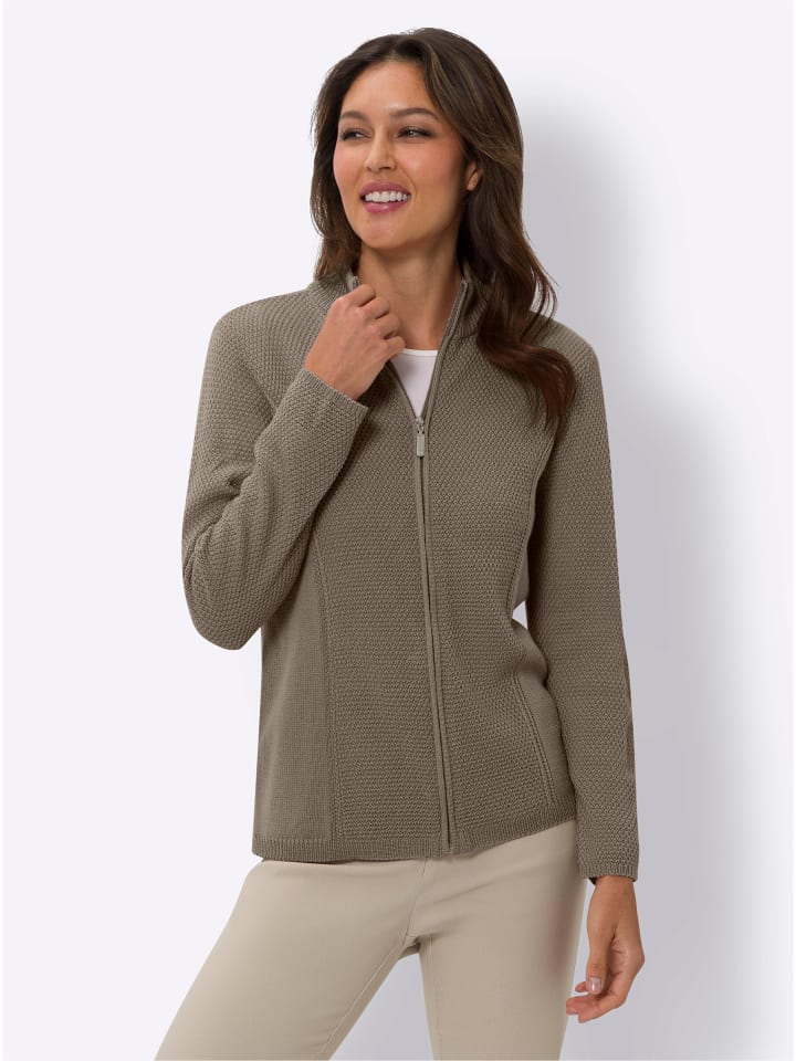 Strickjacke in taupe